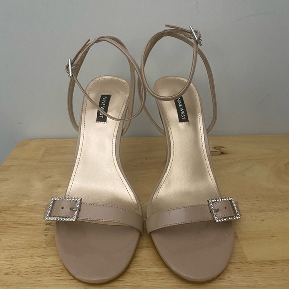 Macy's Beige Strappy Heels - Picture 1 of 6
